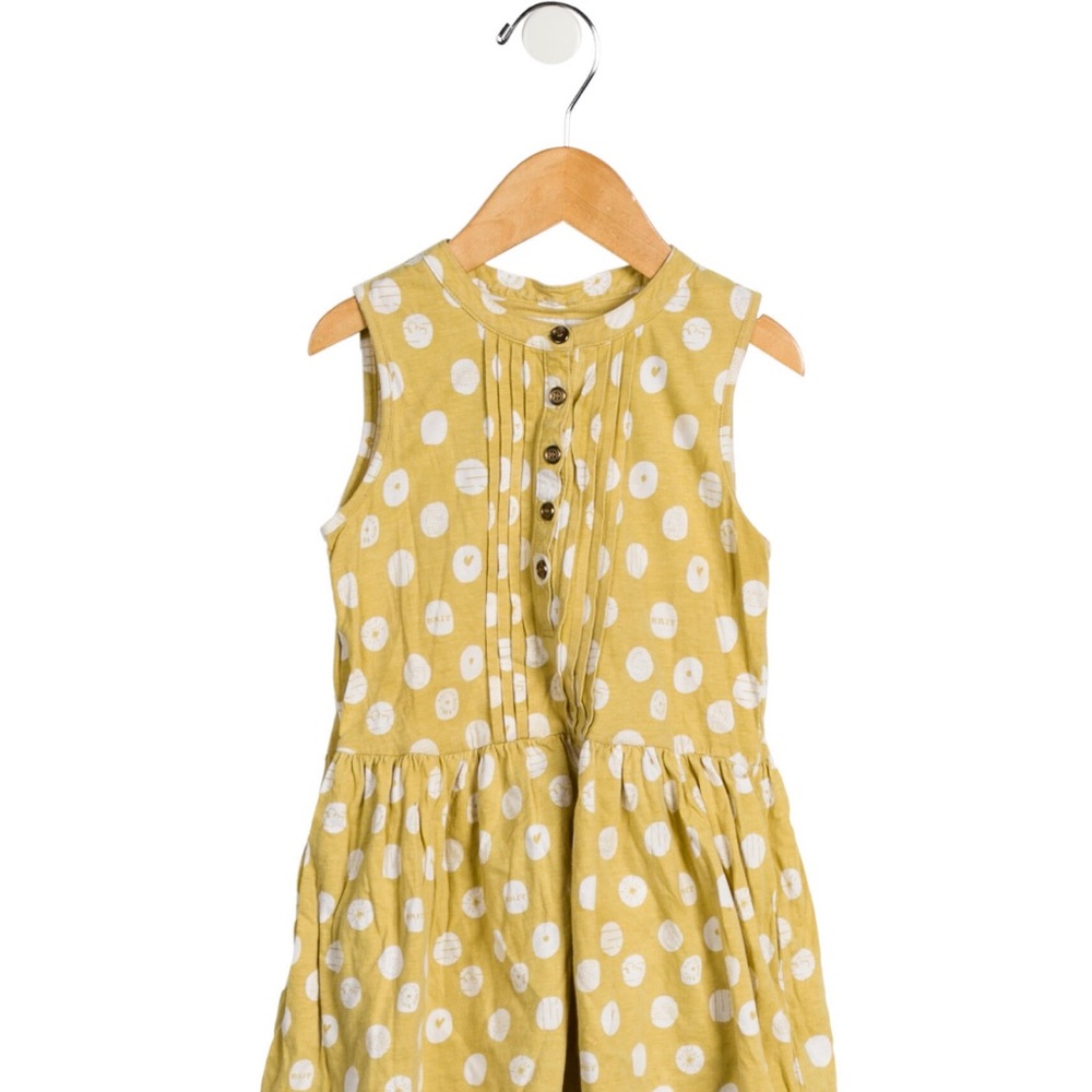 Burberry Yellow and White Buttoned Sundress